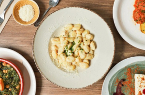 Cocina italiana para dos en el centro
