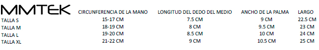 tallas medidas mmetek