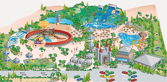 mapa aquopolis cartaya